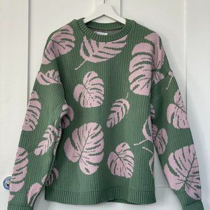 ASOS Design Mens Green and Pink Sweatshirt